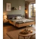 Lit Elya – Chêne massif et design industriel moderne